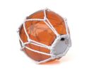 Tabletop LED Lighted Japanese Glass Ball Fishing Float with White Netting Decoration