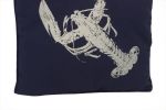 Navy Blue and White Pillow 16"