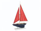 Wooden Model Sailboat Decoration