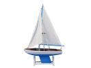 Wooden Decorative Model Sailboat 12"