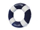 Blue Decorative Life Ring Pillow 14"