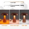 LED Table Lamps Nordic Mushroom Lamp Rechargeable Desktop Lamp Night Lights Touch Dimming Bedside Lamp Restaurant Hotel Bar Home