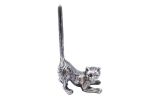 Cast Iron Cat Extra Toilet Paper Stand 10"