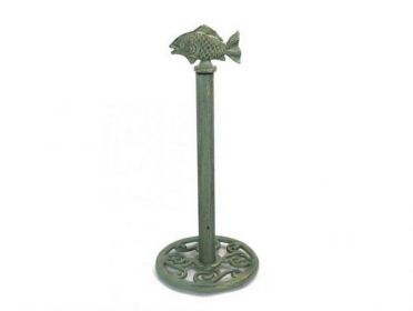 Cast Iron Fish Extra Toilet Paper Stand 15" (Finish: Antique Bronze)