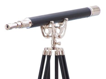 Floor Standing Anchormaster Telescope 65" (Finish: Chrome/Leather)