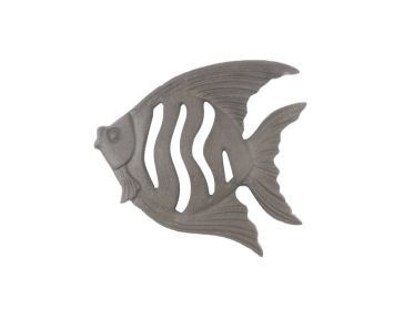 Cast Iron Angel Fish Kitchen Trivet 7" (Finish: Cast Iron)