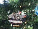 Wooden Model Ship Christmas Tree Ornament