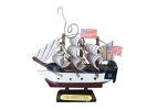 Wooden Model Ship Christmas Tree Ornament