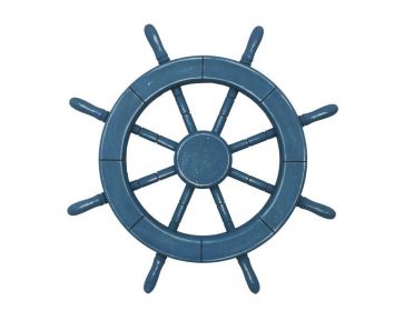 Decorative Ship Wheel (style: 18" Light Blue)