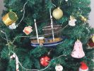 Wooden Fisher King Model Fishing Boat Christmas Tree Ornament