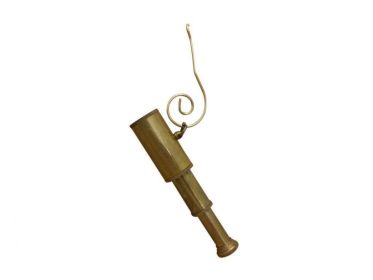 Spyglass Telescope Christmas Ornament 5" (Finish: Antique Brass)