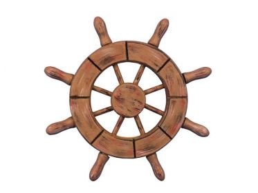 Decorative Ship Wheel (style: 6" Rustic Wood)