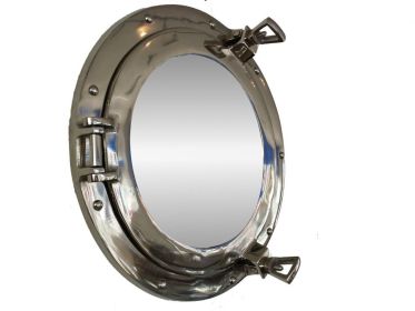 Decorative Ship Porthole Mirror 12" (Finish: Chrome)