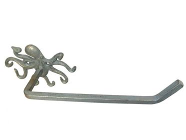 Cast Iron Octopus Toilet Paper Holder 11" (Finish: Antique Bronze)