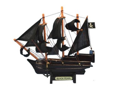 Wooden Model Pirate Ship Christmas Tree Ornament (Model: 7" Black Pearl)