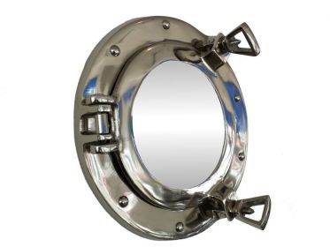 Decorative Ship Porthole Mirror 8" (Finish: Chrome)