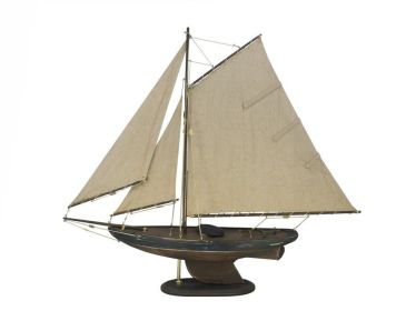 WWooden Sloop Model Sailboat Decoration (style: 30" Newport)