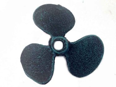 Cast Iron Propeller Paperweight 4" (Finish: Seaworn Blue)