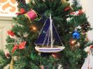 Wooden Sailboat Model Christmas Tree Ornament