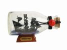 Caribbean Pirate Model Ship in a Glass Bottle