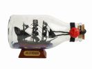 Captain Hook's Jolly Roger from Peter Pan Model Ship in a Glass Bottle