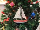 Wooden Sailboat Model Christmas Tree Ornament