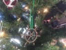 Cast Iron Ship Wheel Decorative Christmas Ornament 4"