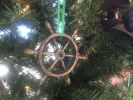 Cast Iron Ship Wheel Decorative Christmas Ornament 4"