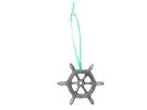 Cast Iron Ship Wheel Decorative Christmas Ornament 4"