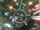 Cast Iron Ship Wheel Decorative Christmas Ornament 4"