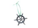 Cast Iron Ship Wheel Decorative Christmas Ornament 4"