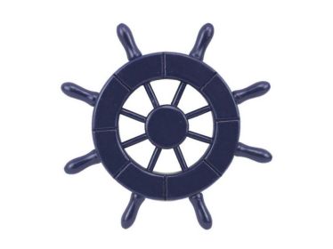 Decorative Ship Wheel (style: 6" Dark Blue)