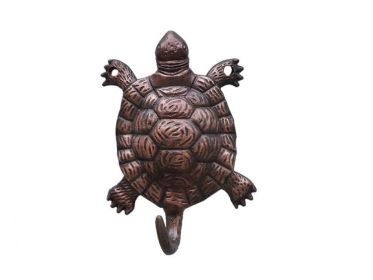 Metal Wall Mounted Turtle Hook 6" (Finish: Antique Copper)