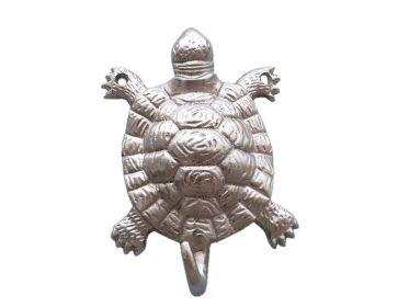 Metal Wall Mounted Turtle Hook 6" (Finish: Silver)