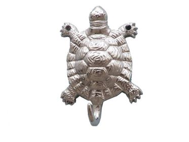 Metal Wall Mounted Turtle Hook 6" (Finish: Chrome)