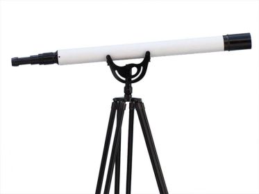 Floor Standing Anchormaster Telescope 65" (Finish: Bronze/White Leather)