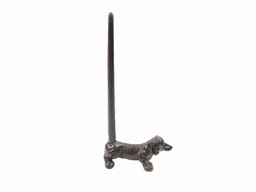 Cast Iron Dog Extra Toilet Paper Stand 12" (Finish: Cast Iron)