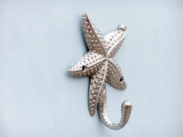 Metal Wall Mounted Starfish Hook 5" (Finish: Chrome)