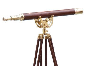 Floor Standing Anchormaster Telescope 65" (Finish: Brass/Wood)