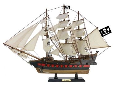 Wooden John Gow's Revenge Model Pirate Ship (style: 26" Limited / White Sails)