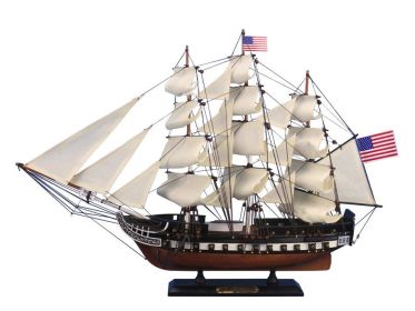 Wooden USS Constitution Tall Model Ship (size: 24")