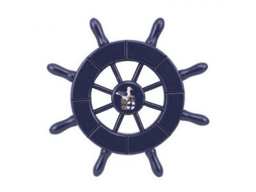 Decorative Ship Wheel with Seagull (style: 6" Dark Blue)